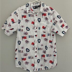 Mad Engine Patriotic Short Sleeve Button Down